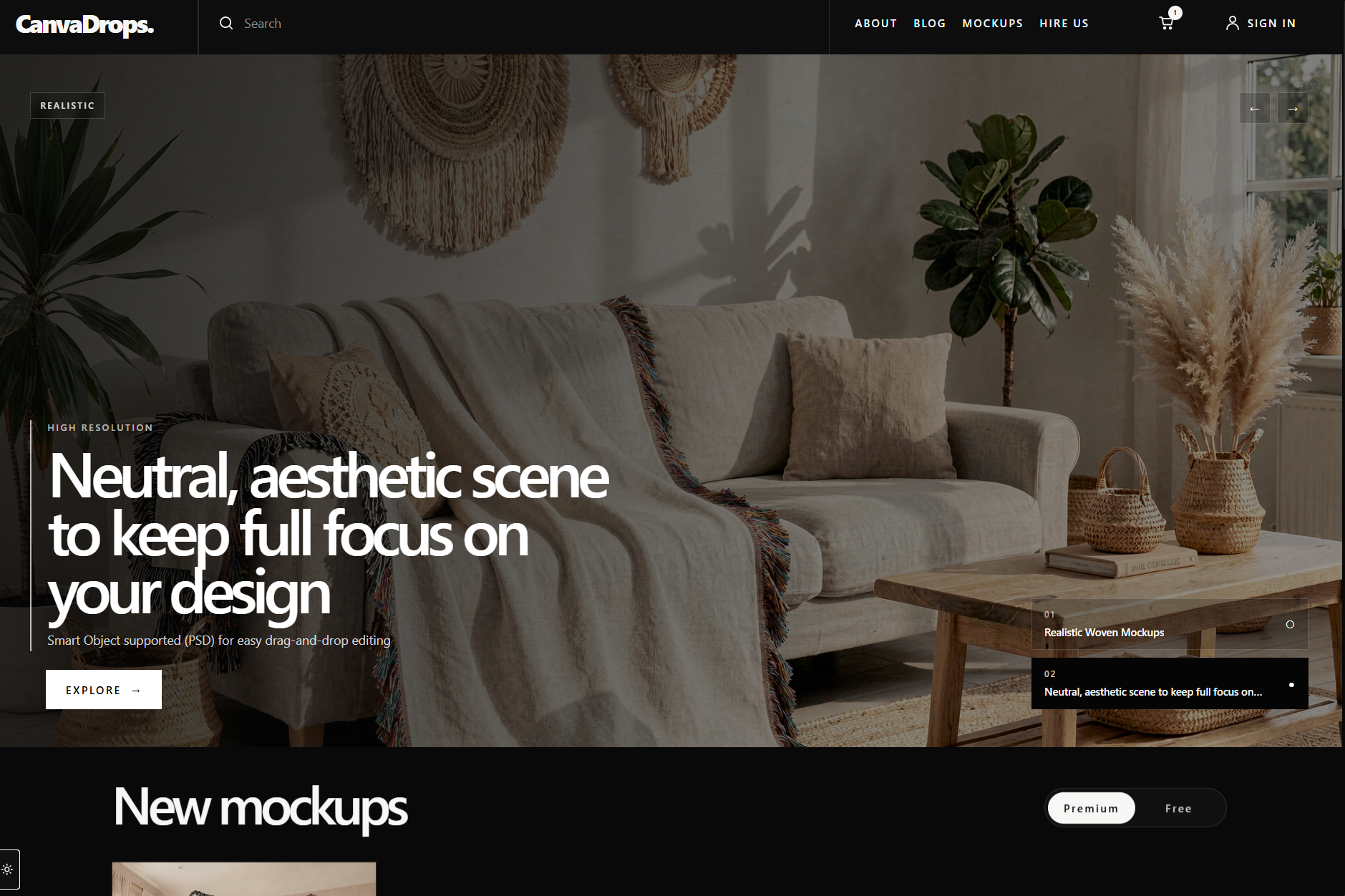 Web design project example